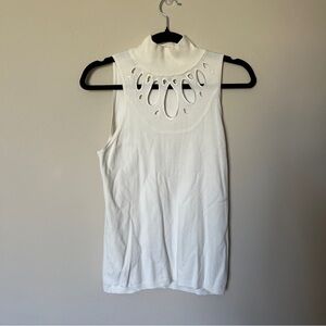 EVIE White Sleeveless Turtleneck